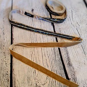 Beaded velvet J. Crew belt
